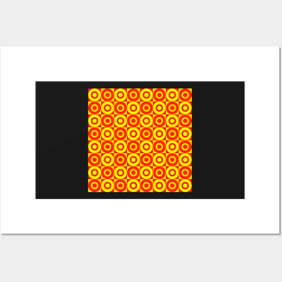 red and yellow minimalsit geometrical pattern Posters and Art